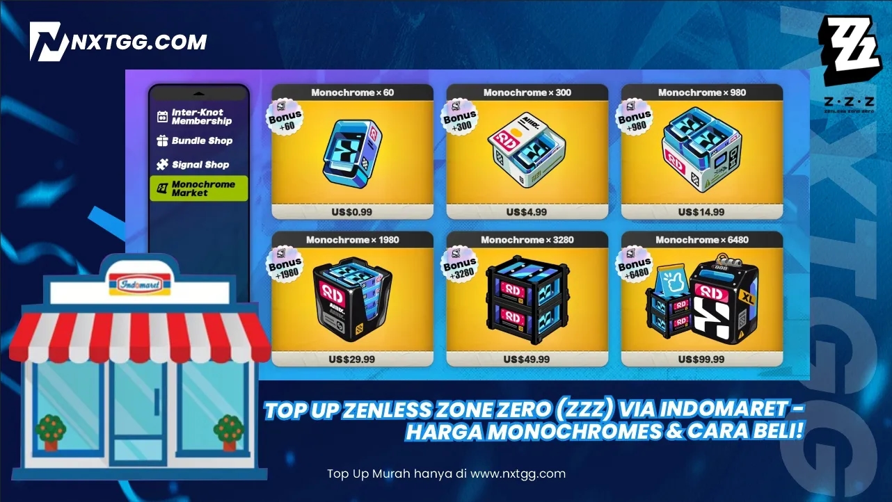 Top Up Zenless Zone Zero (ZZZ) via Indomaret - Harga & Cara Bayar Tunai!