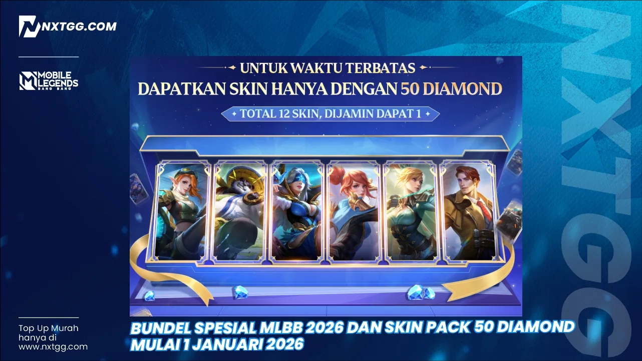 Bundel Spesial MLBB 2026 dan Skin Pack 50 Diamond Mulai 1 Januari 2026