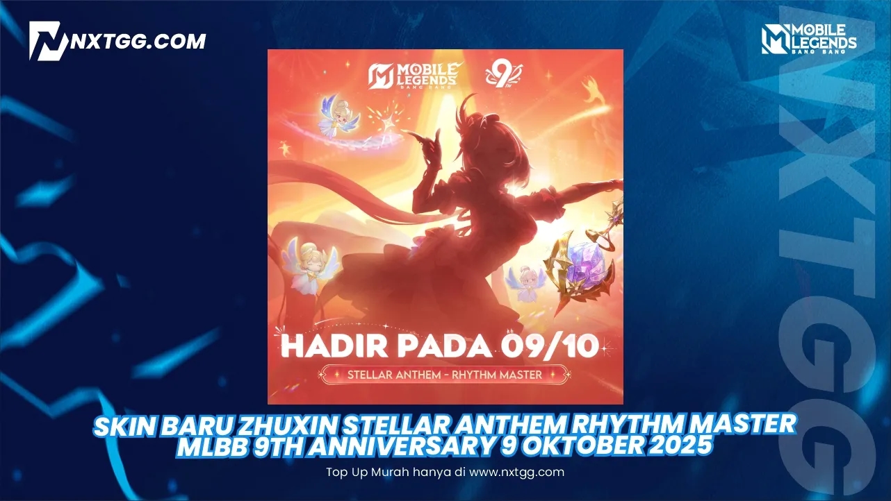 Skin Baru Zhuxin Stellar Anthem Rhythm Master MLBB 9th Anniversary 9 Oktober 2025