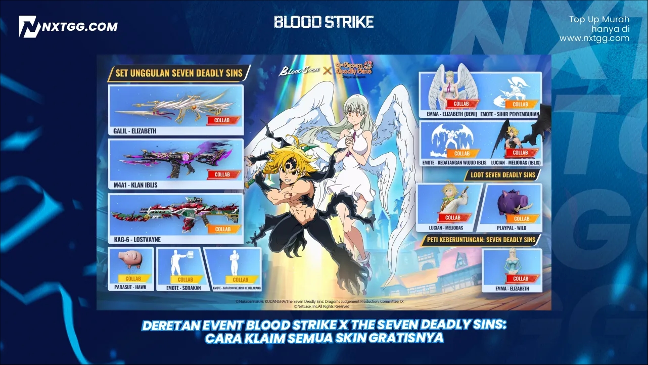 Deretan Event Blood Strike x The Seven Deadly Sins: Cara Klaim Semua Skin Gratisnya
