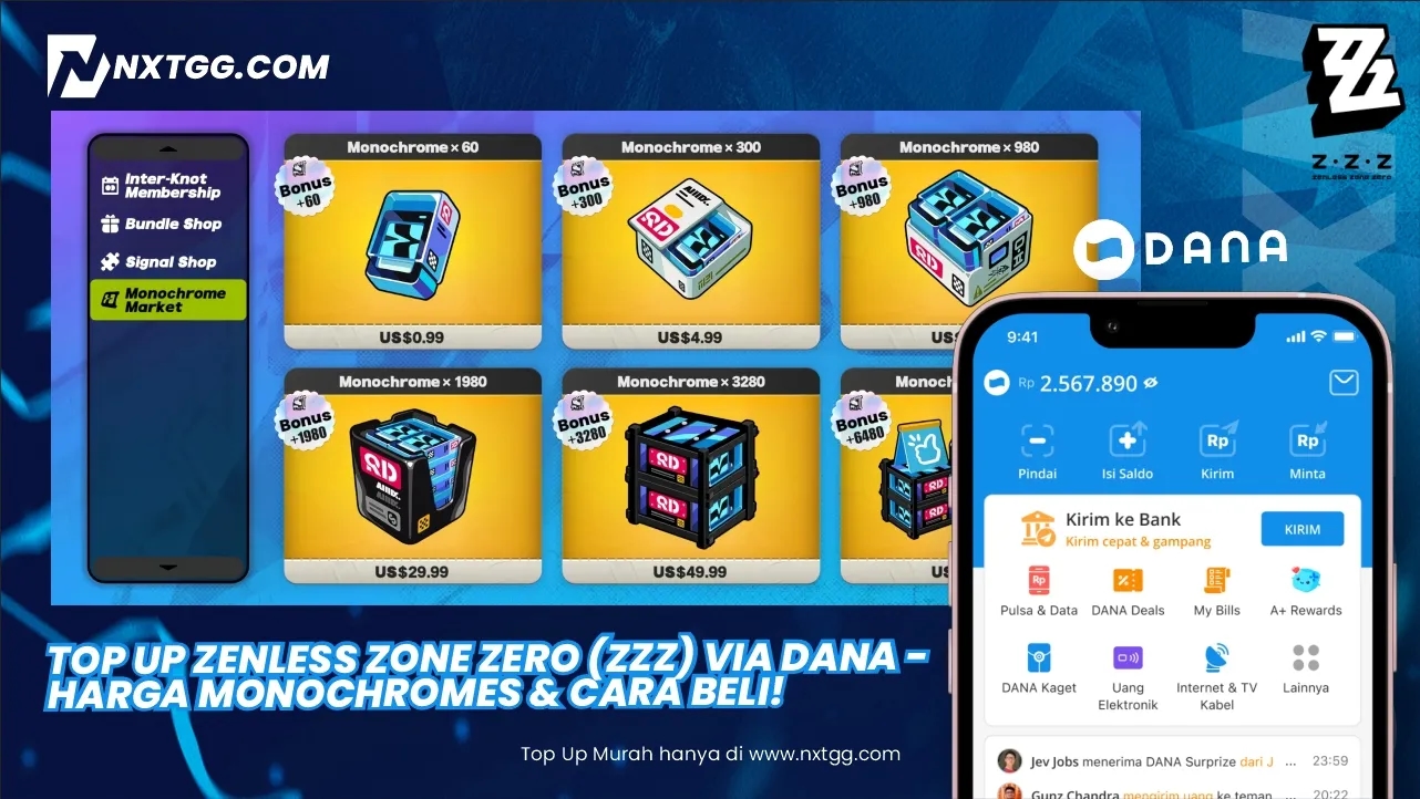 Top Up Zenless Zone Zero (ZZZ) via DANA - Harga Monochromes & Cara Beli!