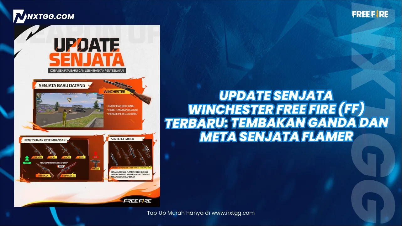 Update Senjata Winchester Free Fire (FF) Terbaru: Tembakan Ganda dan Meta Senjata Flamer