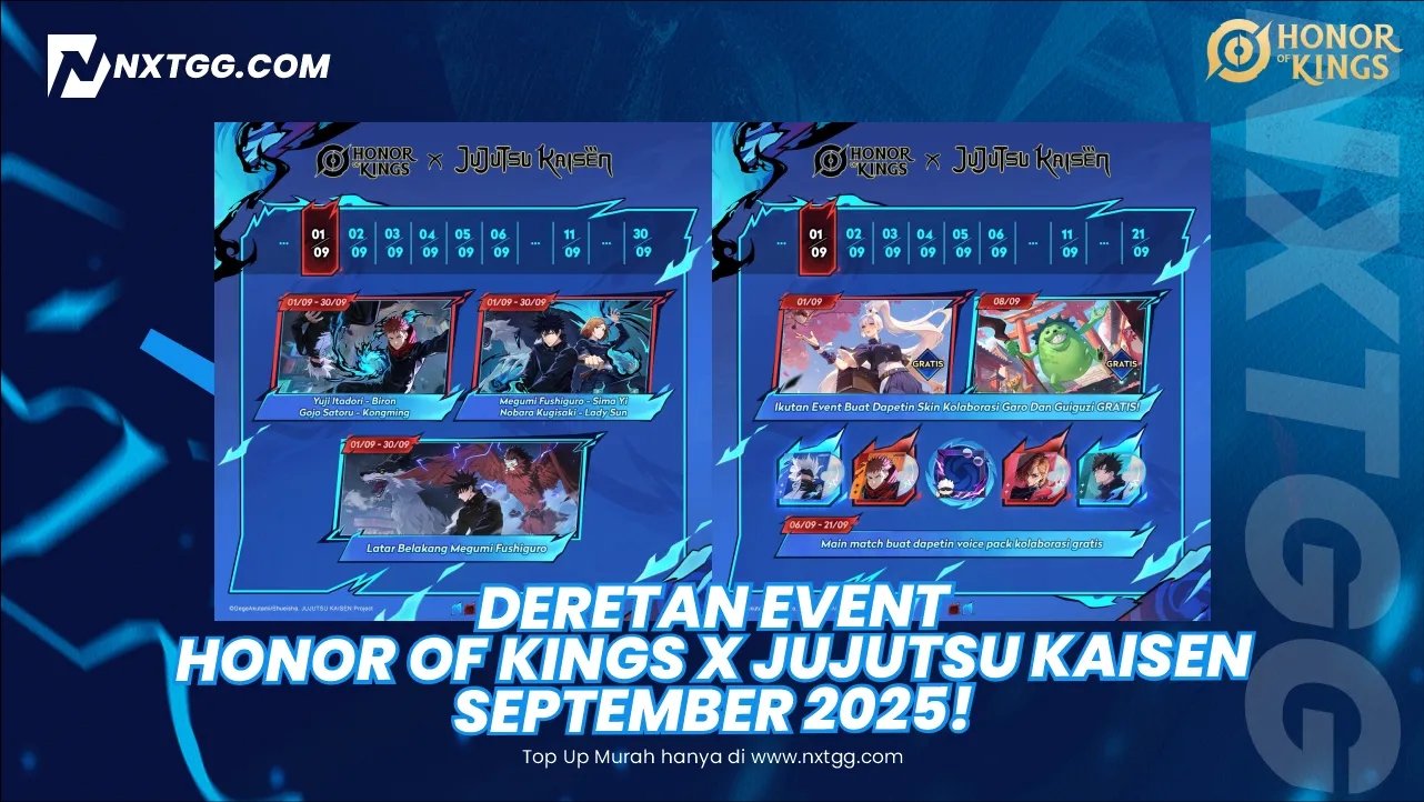 Deretan Event Honor of Kings X  Jujutsu Kaisen September 2025! - Nxtgg