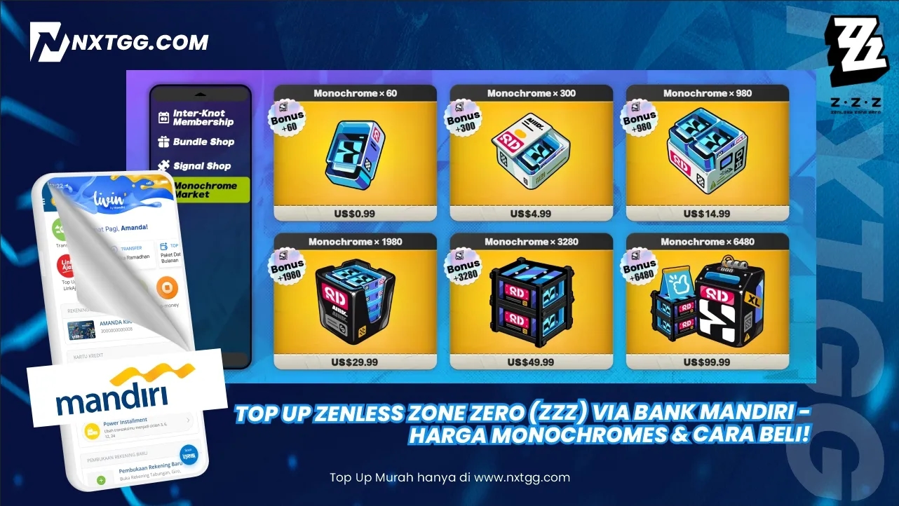 Top Up Zenless Zone Zero (ZZZ) via Livin' by Mandiri - Harga & Cara Beli!