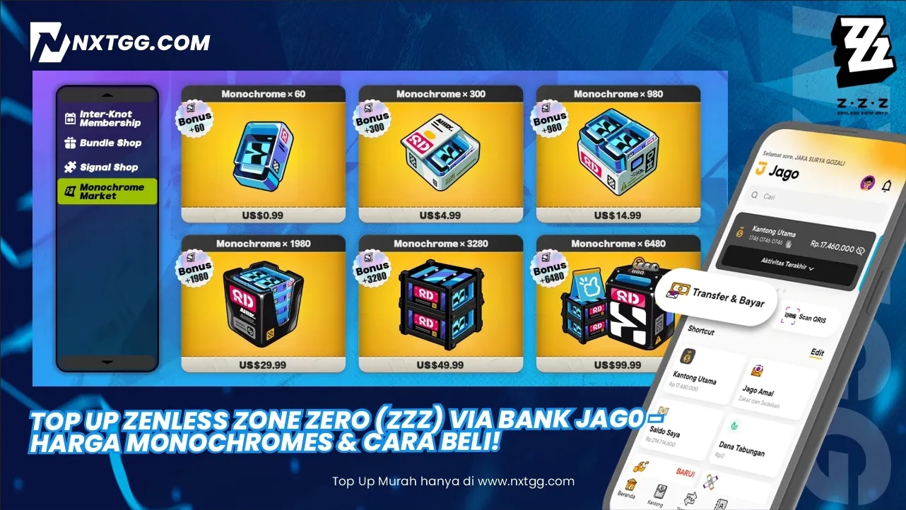 Top Up Zenless Zone Zero (ZZZ) via Bank Jago  - Harga Monochromes & Cara Beli!