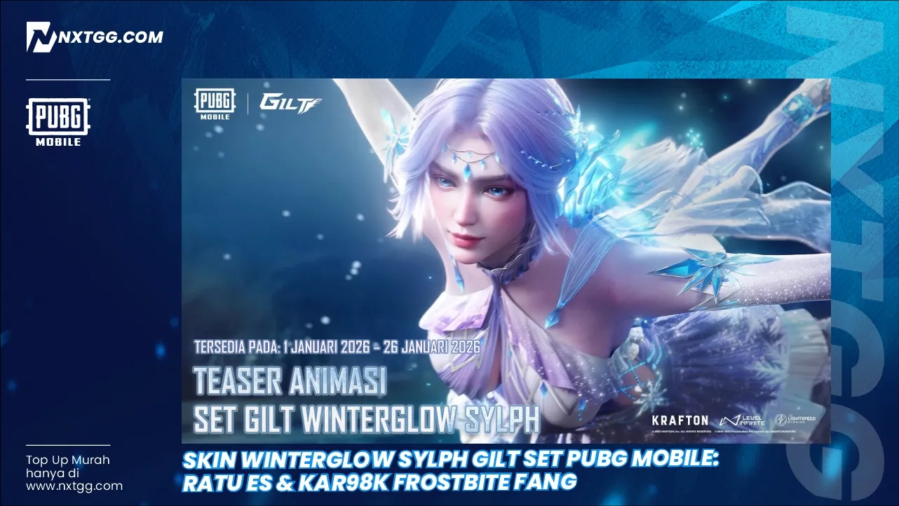 Skin Winterglow Sylph Gilt Set PUBG Mobile: Ratu Es & Kar98K Frostbite Fang
