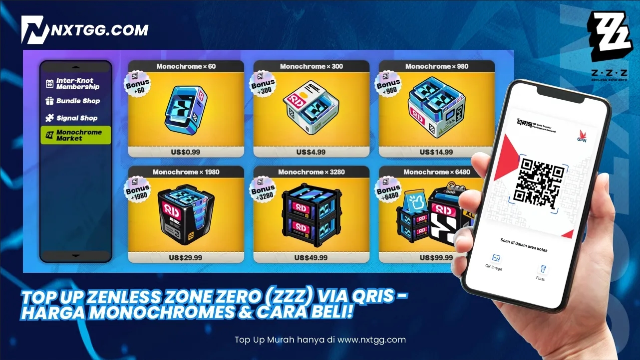 Top Up Zenless Zone Zero (ZZZ) via QRIS - Harga Monochromes & Cara Beli!