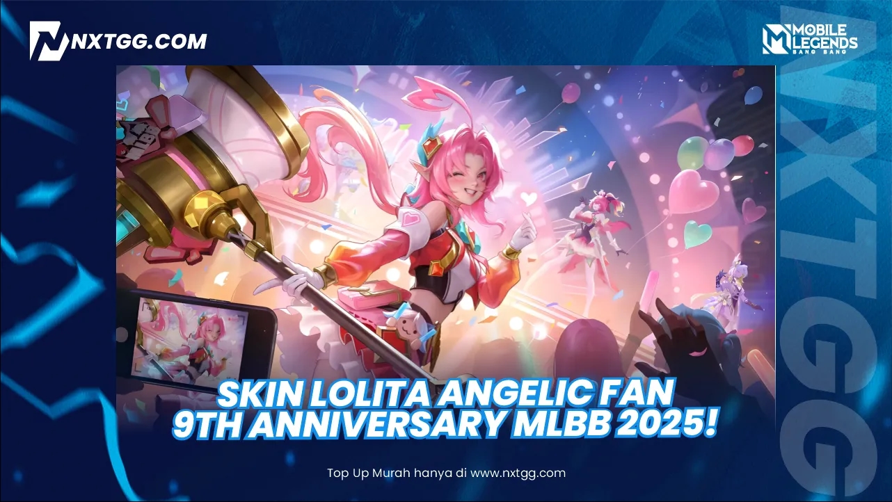 Skin Lolita "Angelic Fan" 9th Anniversary Mobile Legends (ML) 2025! - Nxtgg