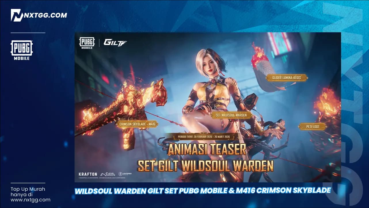 Wildsoul Warden Gilt Set PUBG Mobile & M416 Crimson Skyblade