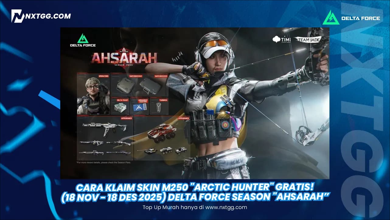 Cara Klaim Skin M250 "Arctic Hunter" GRATIS! (18 Nov - 18 Des 2025) Delta Force Season "Ahsarah"