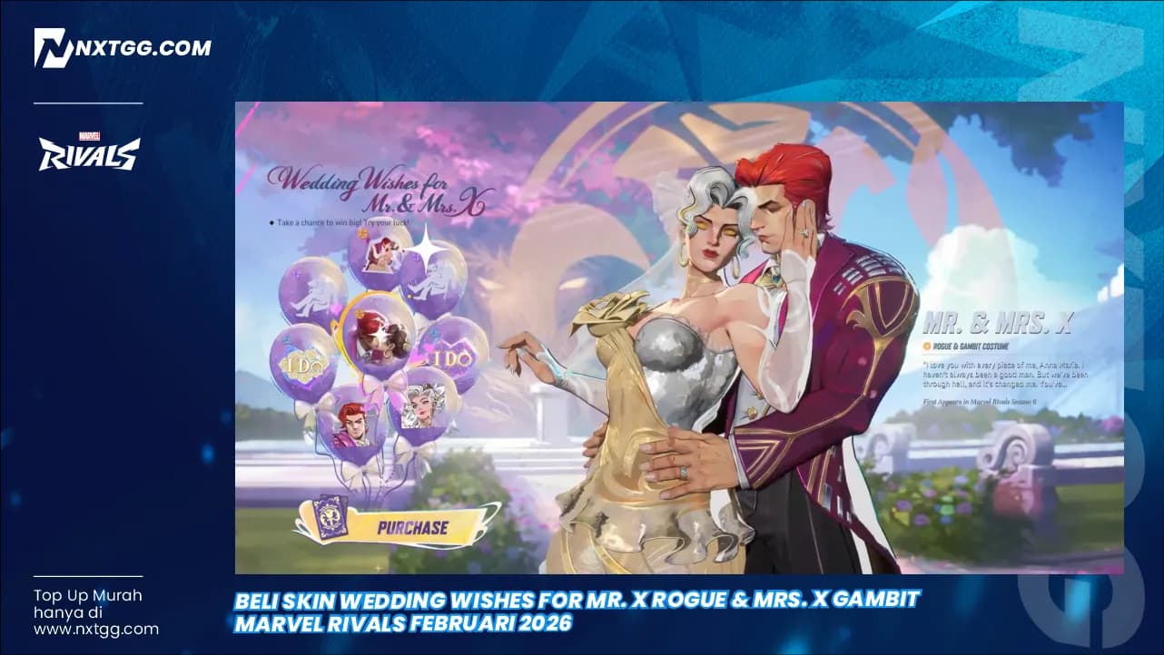 Beli Skin Wedding Wishes for Mr. X Rogue & Mrs. X Gambit Marvel Rivals Februari 2026