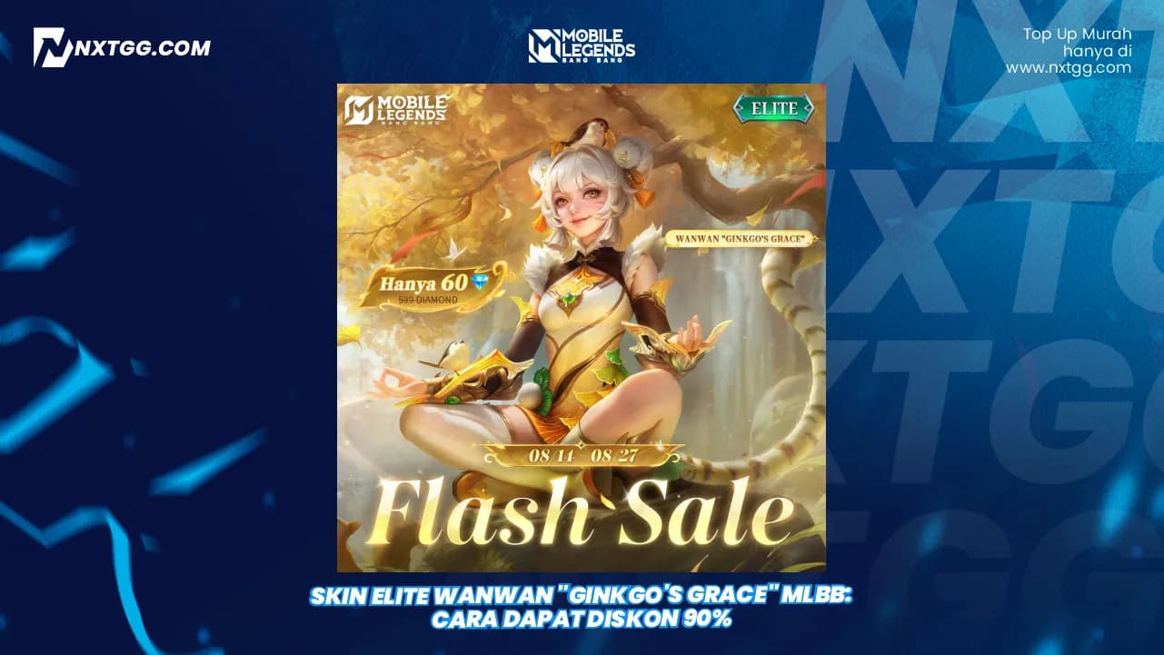Skin Elite Wanwan "Ginkgo's Grace" MLBB: Cara Dapat Diskon 90%