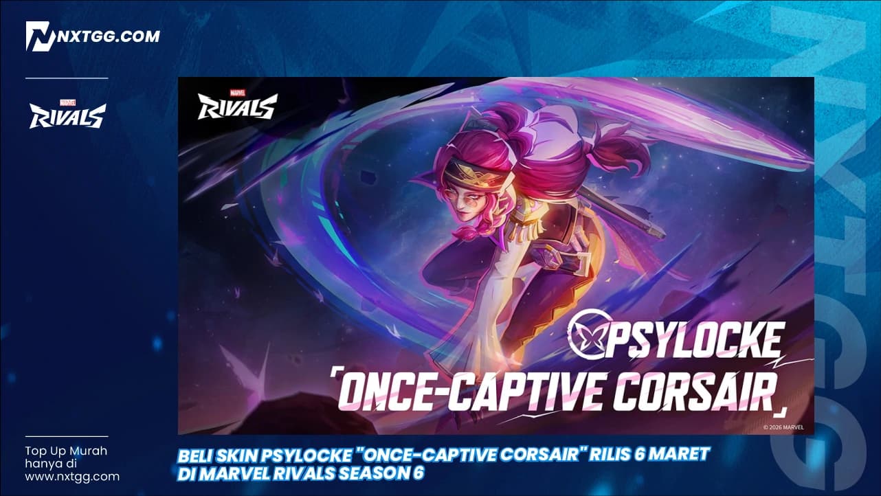Beli Skin Psylocke "Once-Captive Corsair" Rilis 6 Maret di Marvel Rivals Season 6