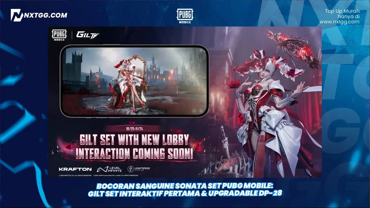 Bocoran Sanguine Sonata Set PUBG Mobile: Gilt Set Interaktif Pertama & Upgradable DP-28