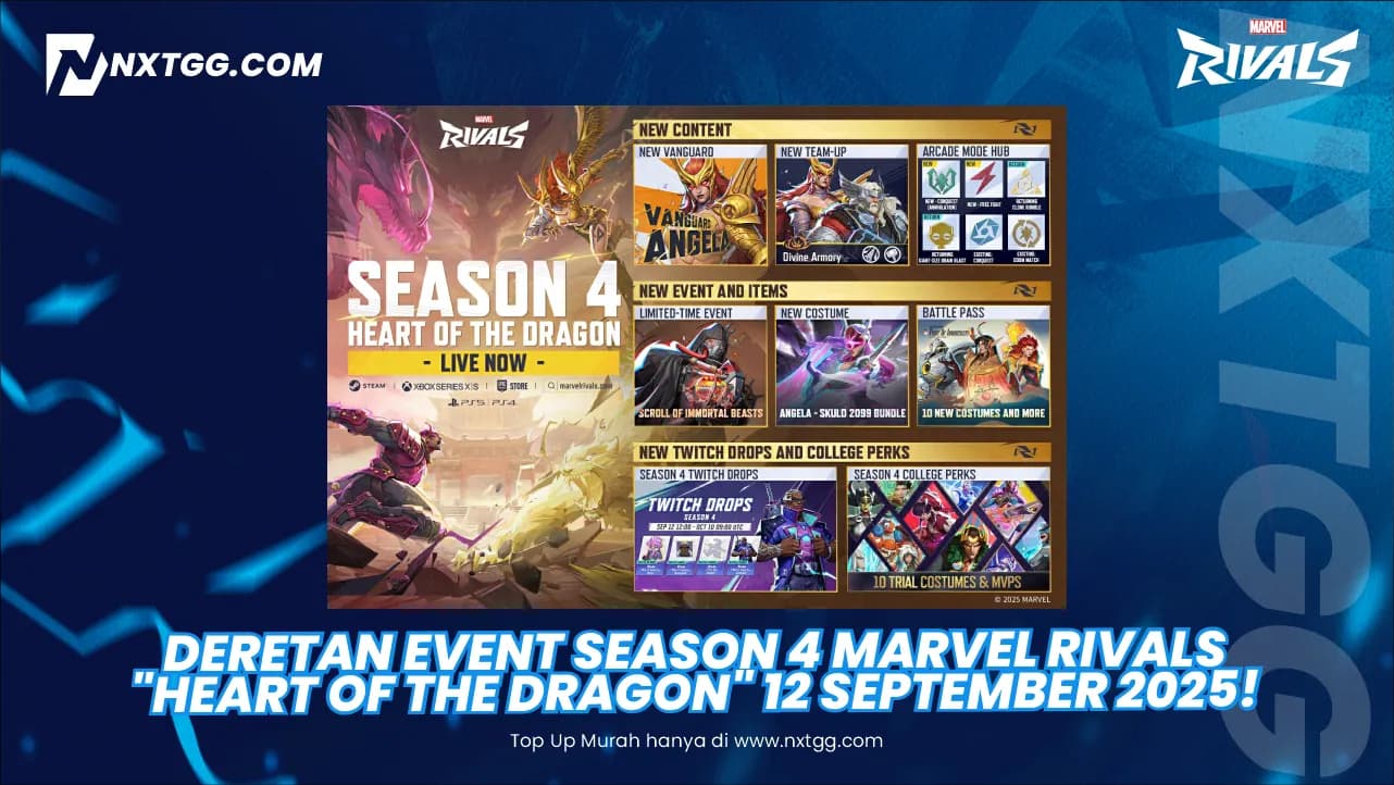 Deretan Event SEASON 4 MARVEL RIVALS "Heart of the Dragon" 12 September 2025! 