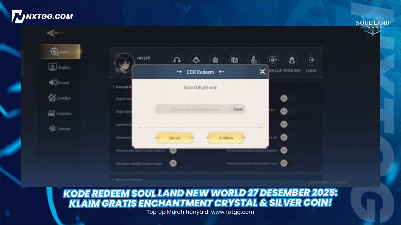 Kode Redeem Soul Land New World 27 Desember 2025: Klaim Gratis Enchantment Crystal & Silver Coin!