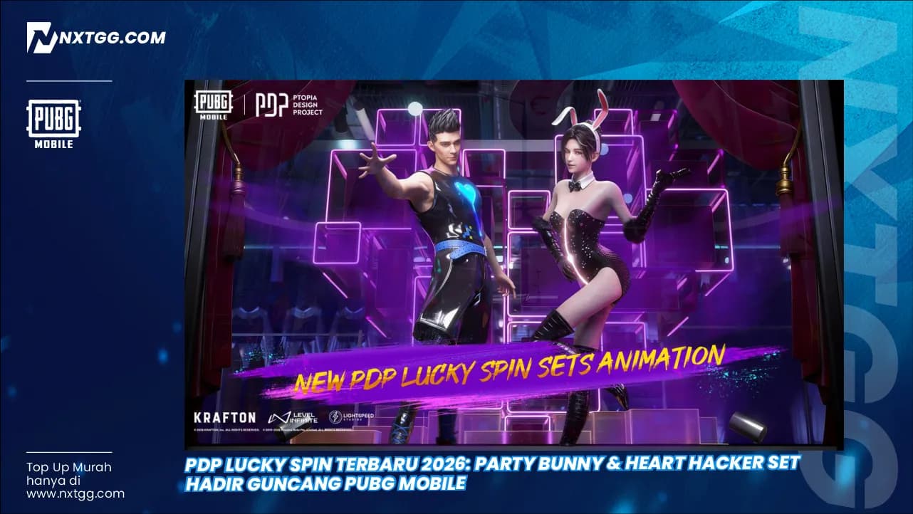 PDP Lucky Spin Terbaru 2026: Party Bunny & Heart Hacker Set Hadir Guncang PUBG MOBILE