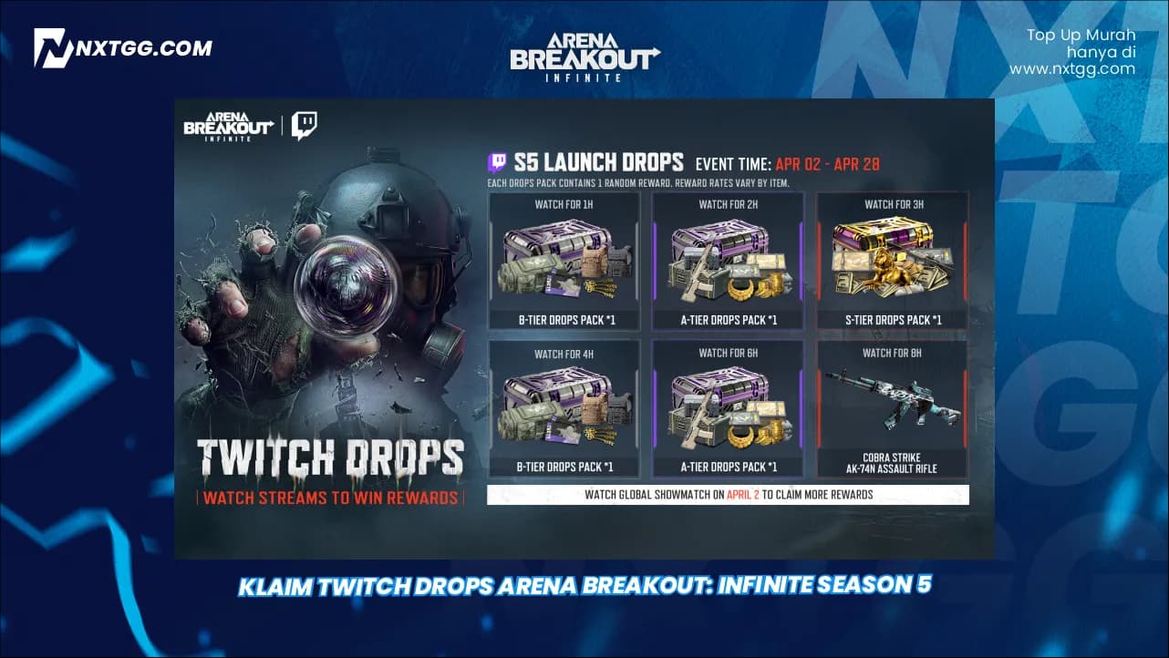 Klaim Twitch Drops Arena Breakout: Infinite Season 5