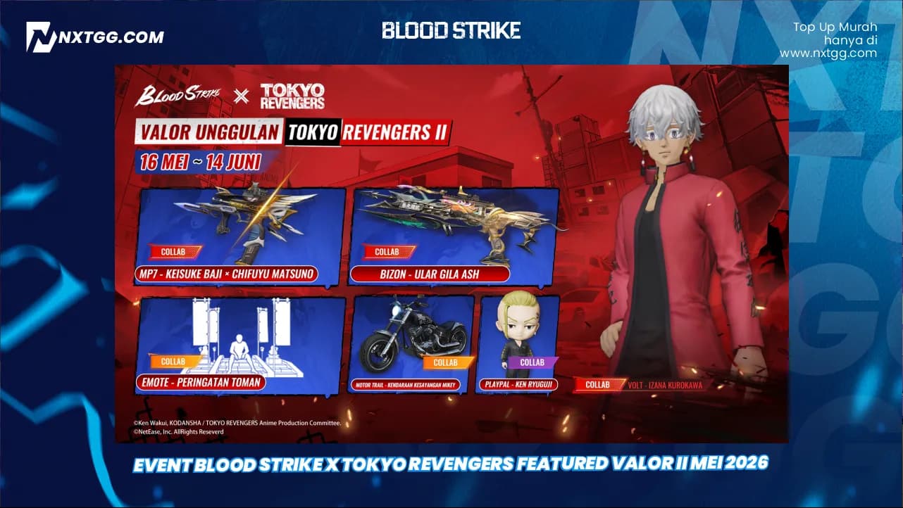 Event Blood Strike x Tokyo Revengers Featured Valor II Mei 2026