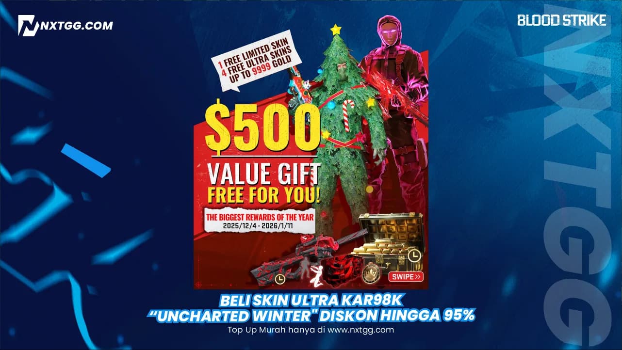 Klaim "$500 Value Gift" Blood Strike Desember 2025, Berisi 4 Ultra Skin & 9999 Gold Gratis!
