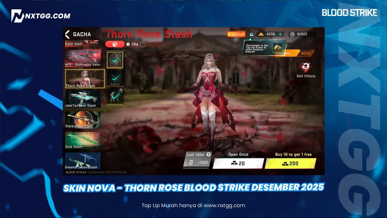 Skin Nova - Thorn Rose Blood Strike Desember 2025 