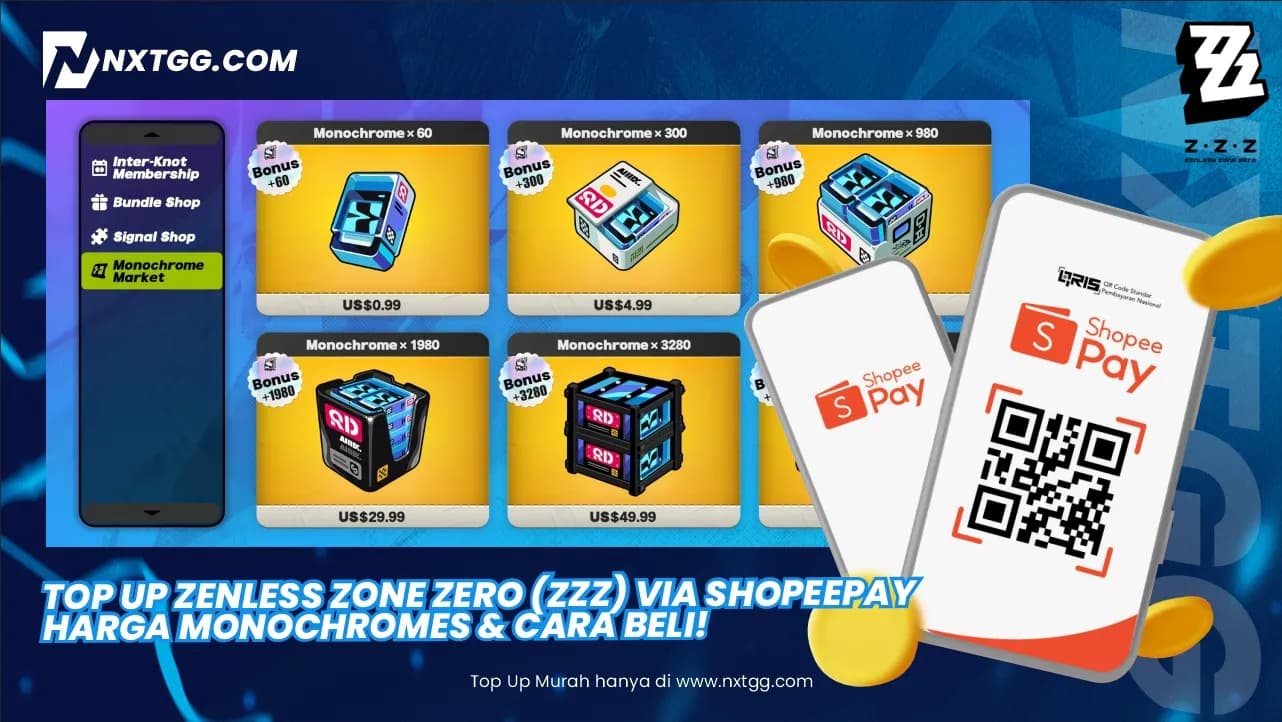Top Up Zenless Zone Zero (ZZZ) via ShopeePay - Harga Monochromes & Cara Beli!