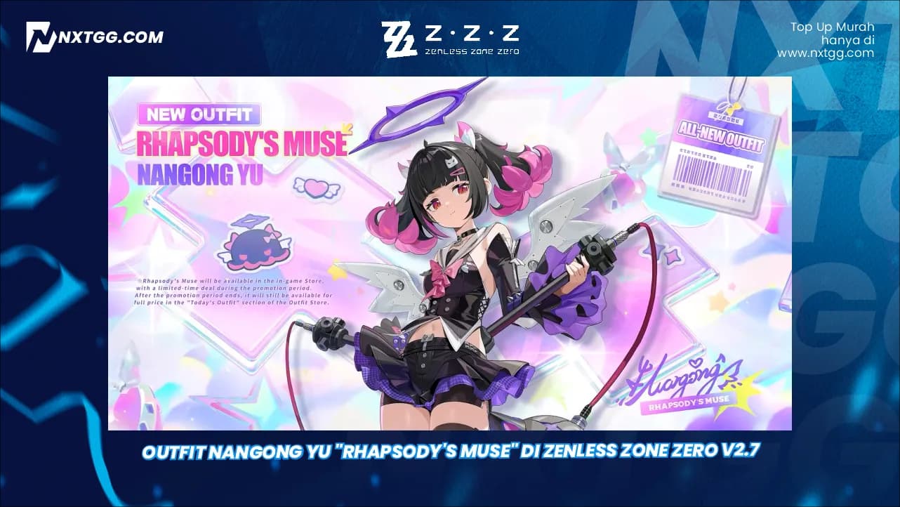 Outfit Nangong Yu "Rhapsody's Muse" di Zenless Zone Zero v2.7