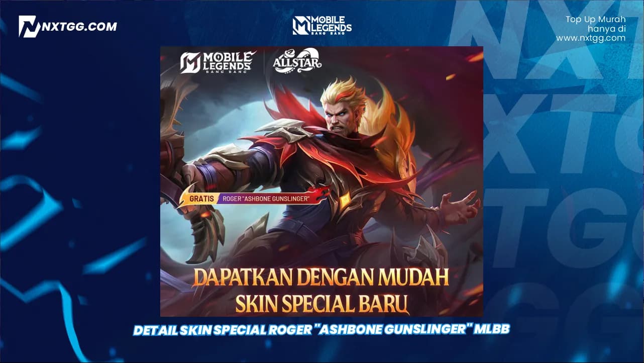 Detail Skin Special Roger "Ashbone Gunslinger" MLBB