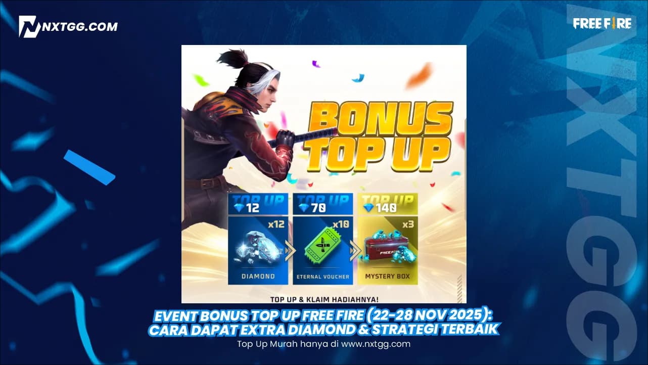 Event Bonus Top Up Free Fire (22-28 Nov 2025): Cara Dapat Extra Diamond & Strategi Terbaik