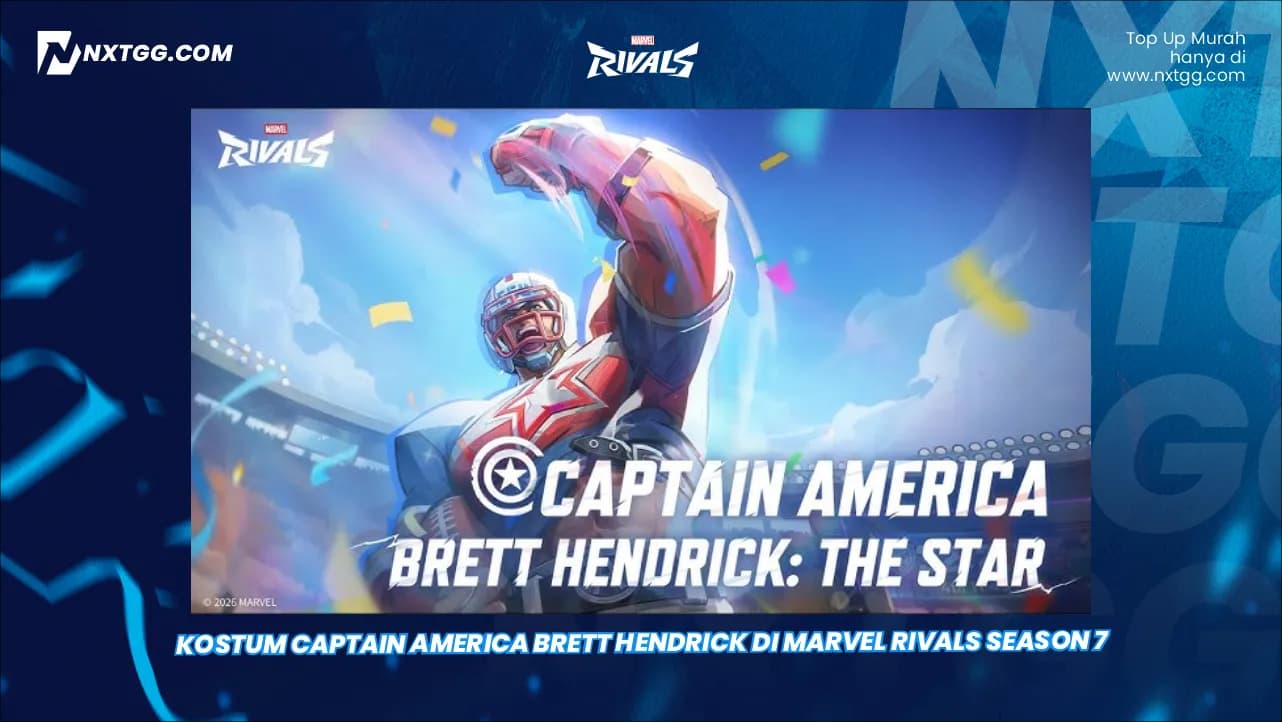 Kostum Captain America Brett Hendrick di Marvel Rivals Season 7