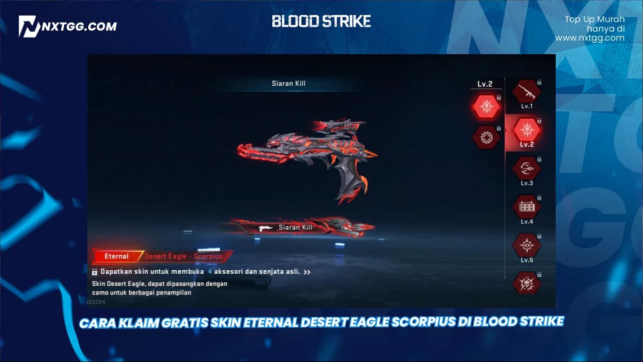 Cara Klaim Gratis Skin Eternal Desert Eagle Scorpius di Blood Strike