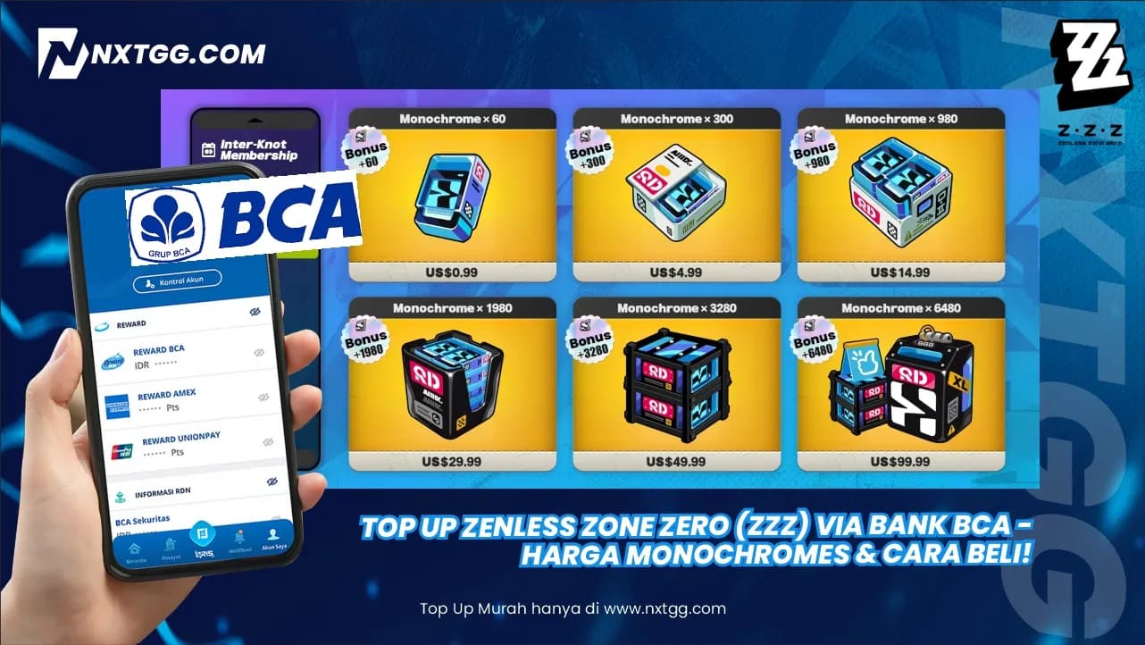 Top Up Zenless Zone Zero (ZZZ) via Bank BCA - Harga Monochromes & Cara Beli!