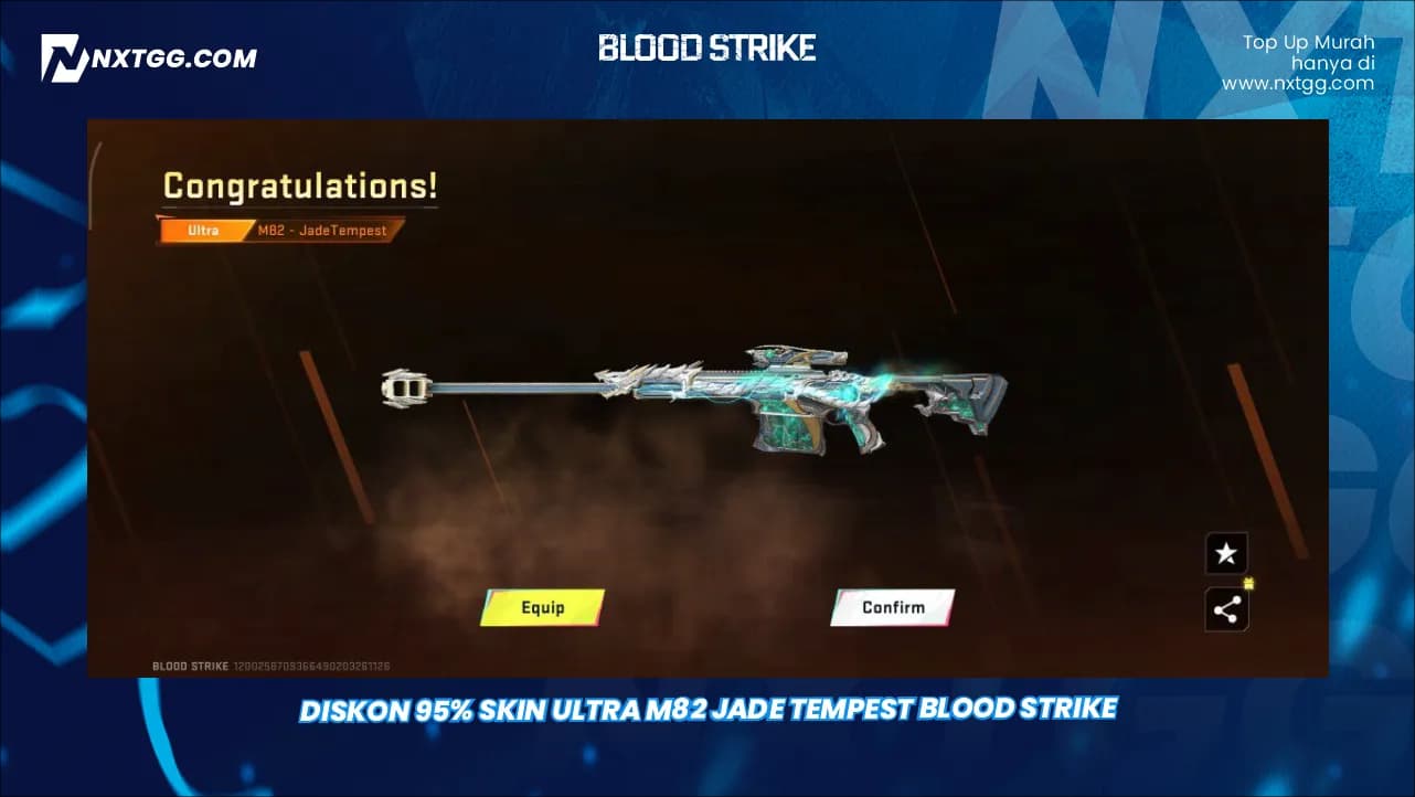 Diskon 95% Skin Ultra M82 Jade Tempest Blood Strike