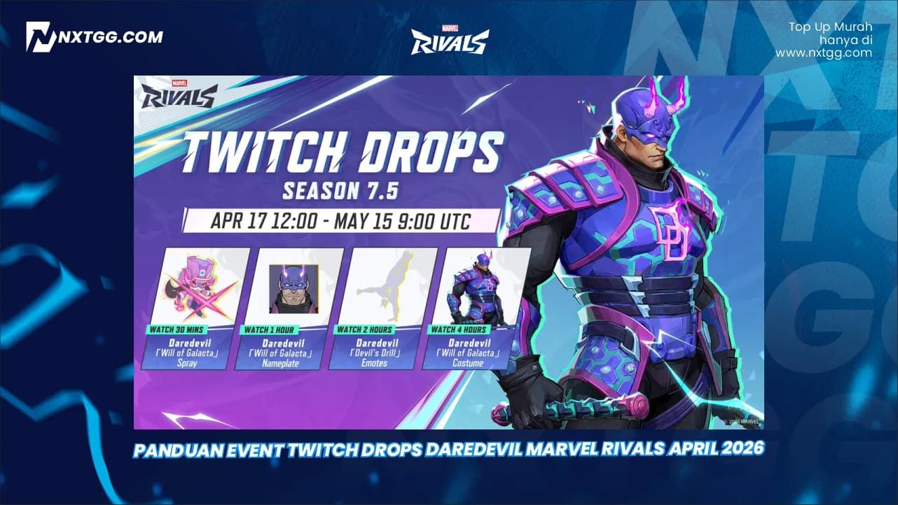 Panduan Event Twitch Drops Daredevil Marvel Rivals April 2026
