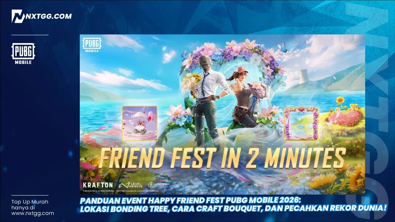 Panduan Event Happy Friend Fest PUBG MOBILE 2026: Lokasi Bonding Tree, Cara Craft Bouquet, dan Pecahkan Rekor Dunia!