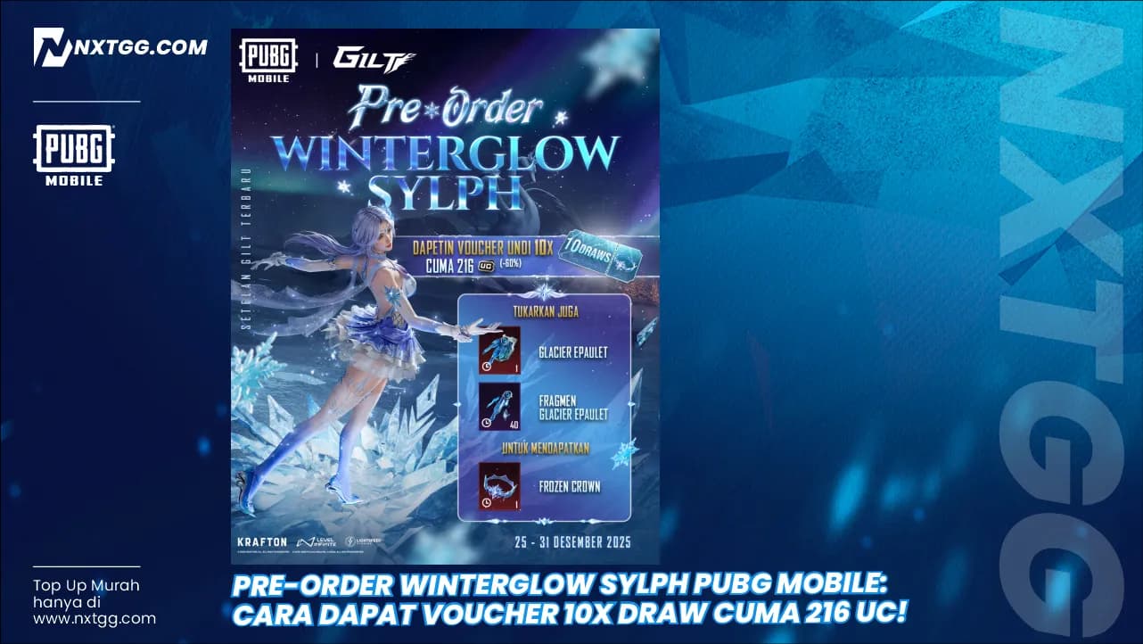 Pre-Order Winterglow Sylph PUBG Mobile: Cara Dapat Voucher 10x Draw Cuma 216 UC!