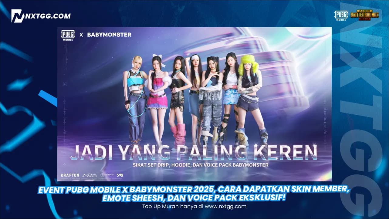 Event PUBG Mobile x BABYMONSTER 2025, Cara Dapatkan Skin Member, Emote SHEESH, dan Voice Pack Eksklusif!