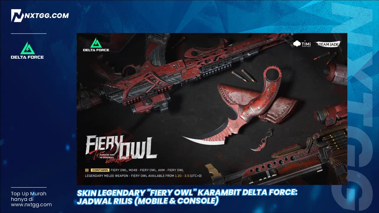 Skin Legendary "Fiery Owl" Karambit Delta Force: Jadwal Rilis (Mobile & Console)
