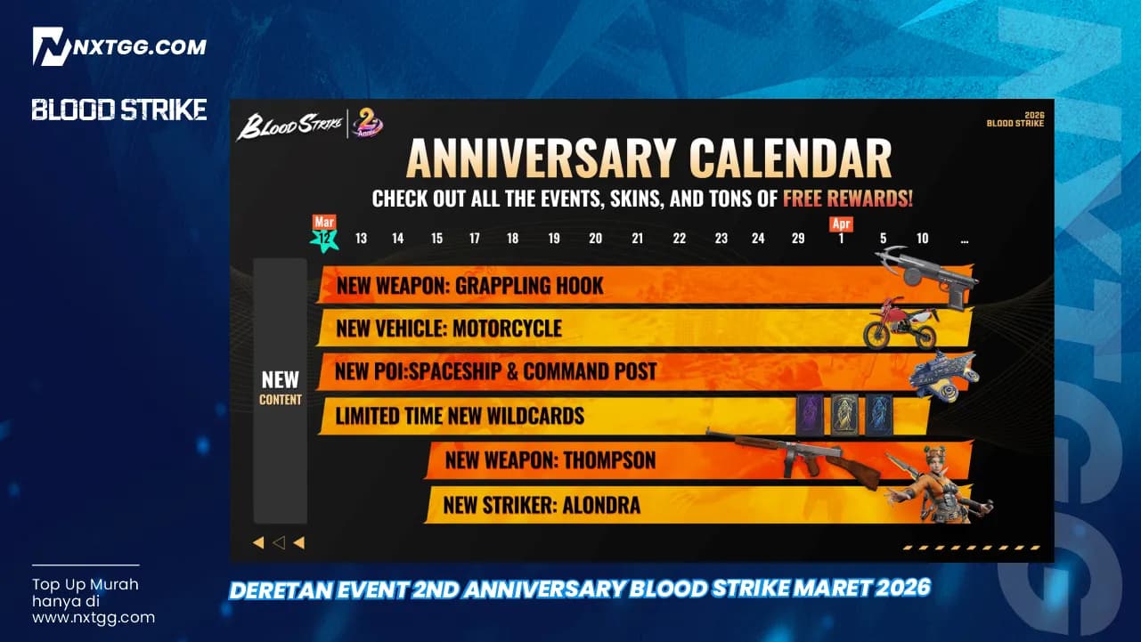 Deretan Event 2nd Anniversary Blood Strike Maret 2026