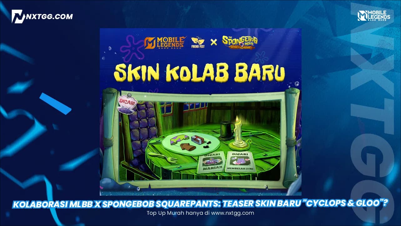 Kolaborasi MLBB x SpongeBob SquarePants: Teaser Skin Baru "Cyclops & Gloo"?