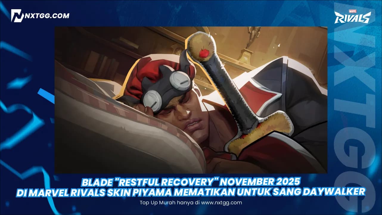 Blade "Restful Recovery" November 2025 di Marvel Rivals Skin Piyama Mematikan untuk Sang Daywalker