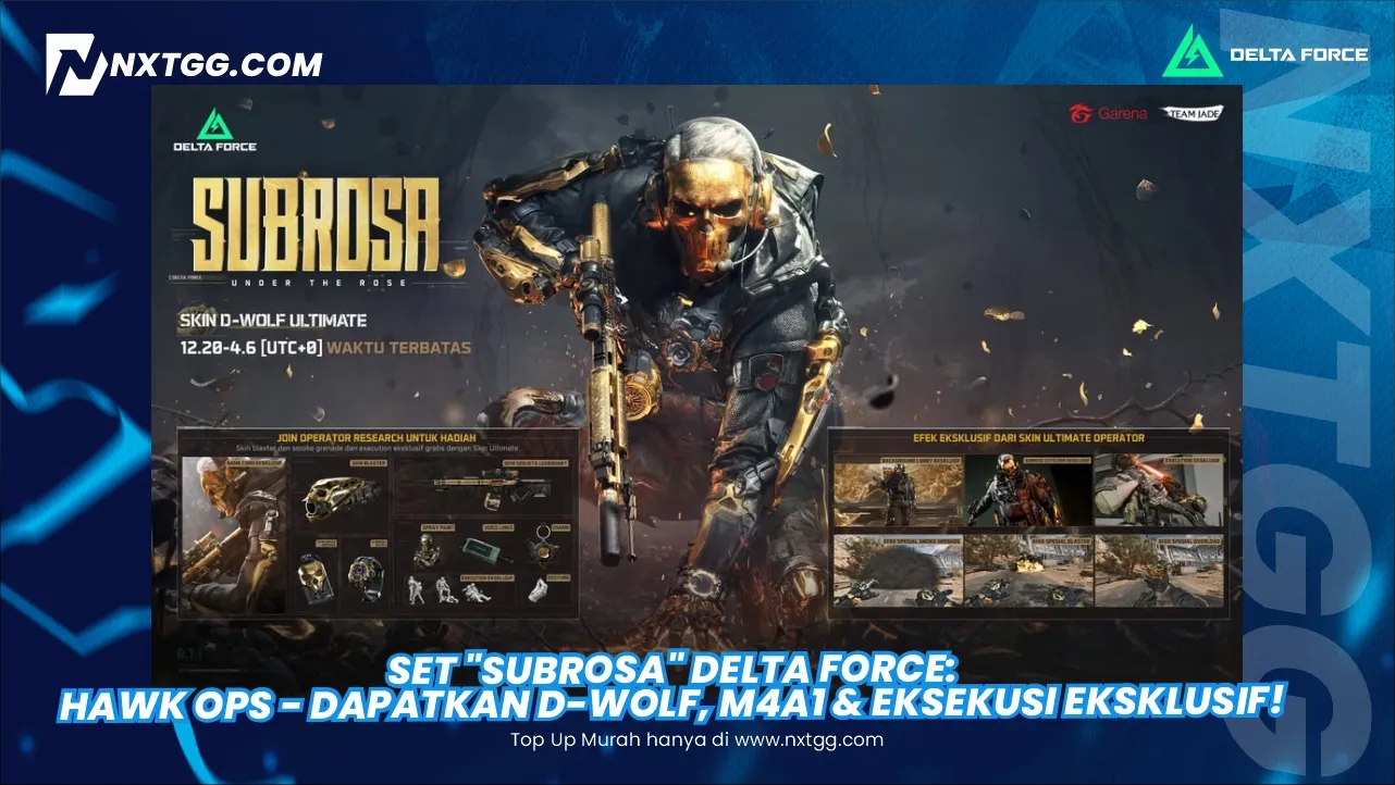 Set "Subrosa" Delta Force: Hawk Ops - Dapatkan D-Wolf, M4A1 & Eksekusi Eksklusif!