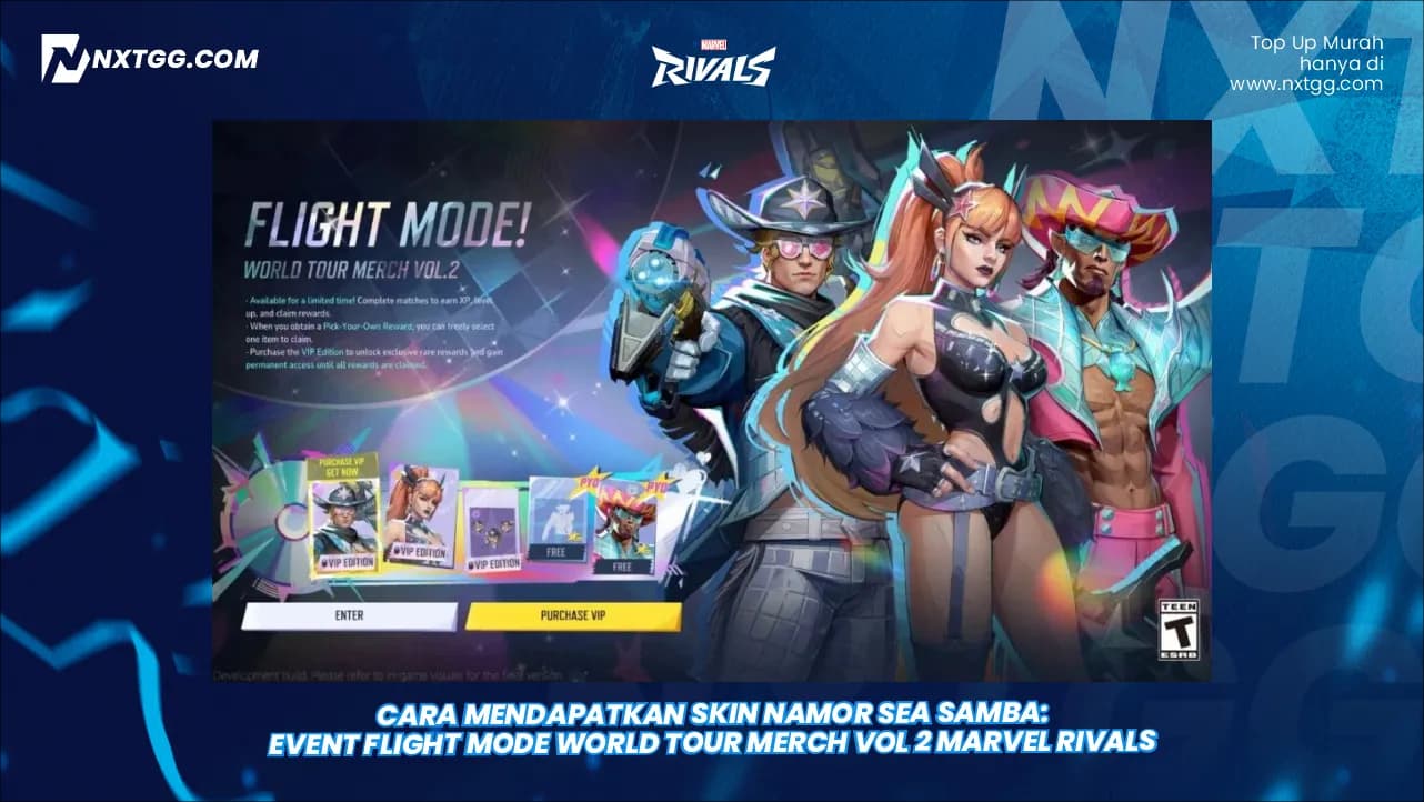 Cara Mendapatkan Skin Namor Sea Samba: Event Flight Mode World Tour Merch Vol 2 Marvel Rivals