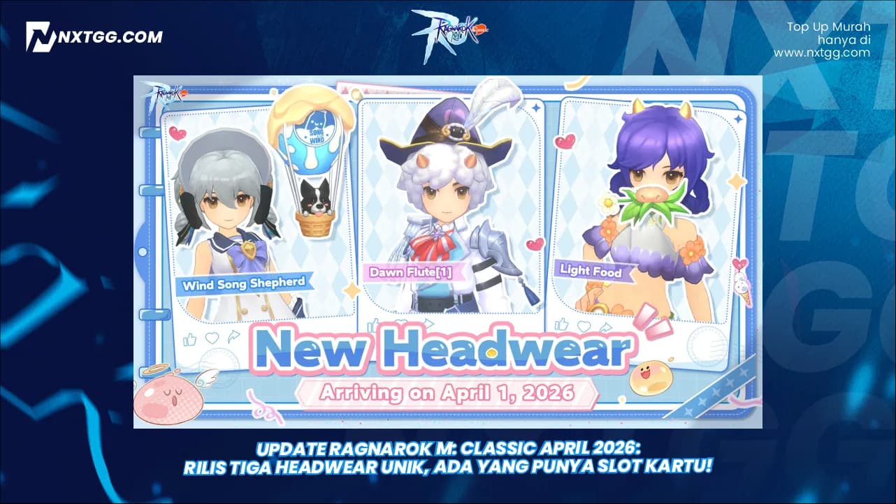 Update Ragnarok M: Classic April 2026: Rilis Tiga Headwear Unik, Ada yang Punya Slot Kartu!