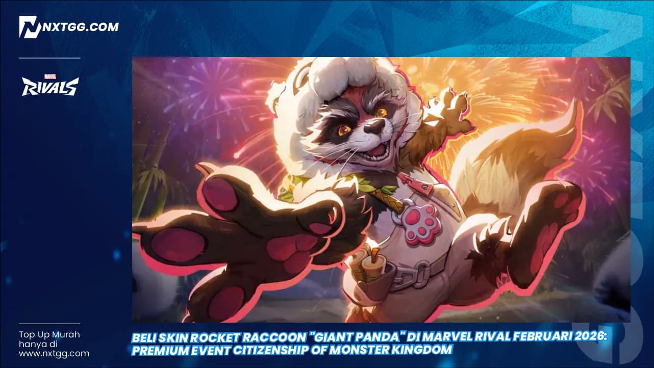 Beli Skin Rocket Raccoon "Giant Panda" di Marvel Rival Februari 2026: Premium Event Citizenship of Monster Kingdom