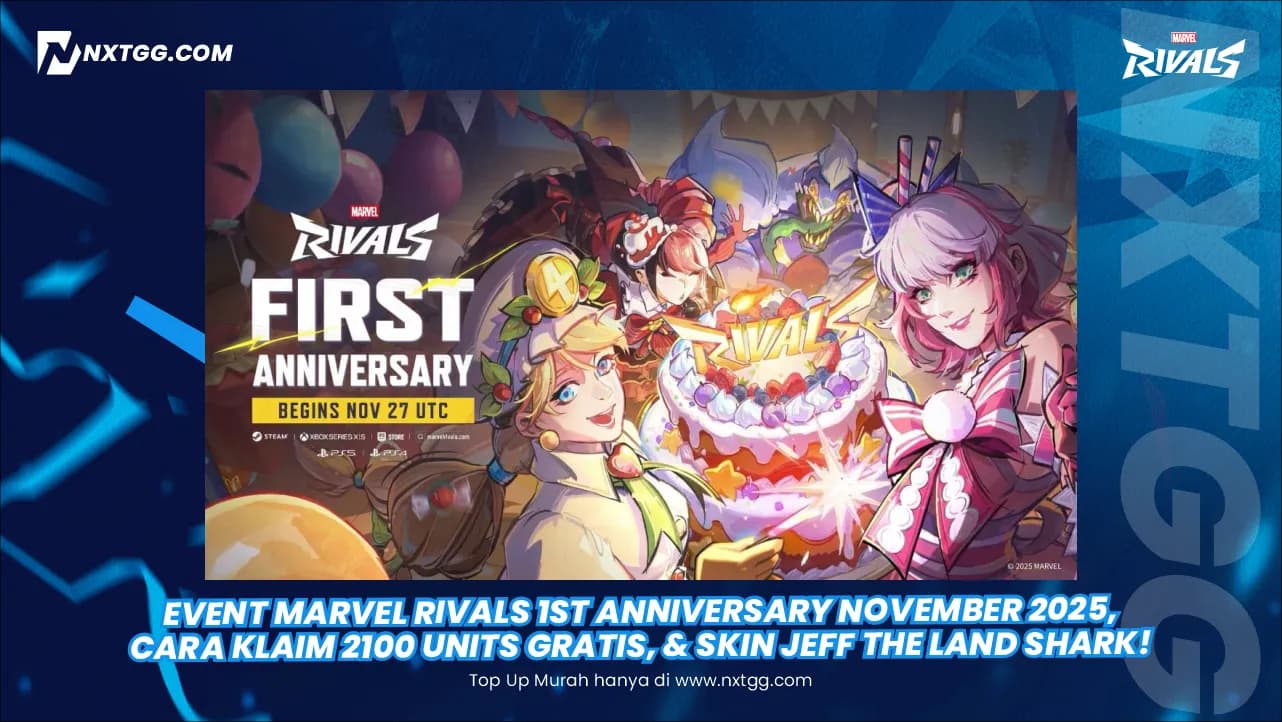 Event Marvel Rivals 1st Anniversary November 2025, Cara Klaim 2100 Units Gratis, & Skin Jeff the Land Shark!
