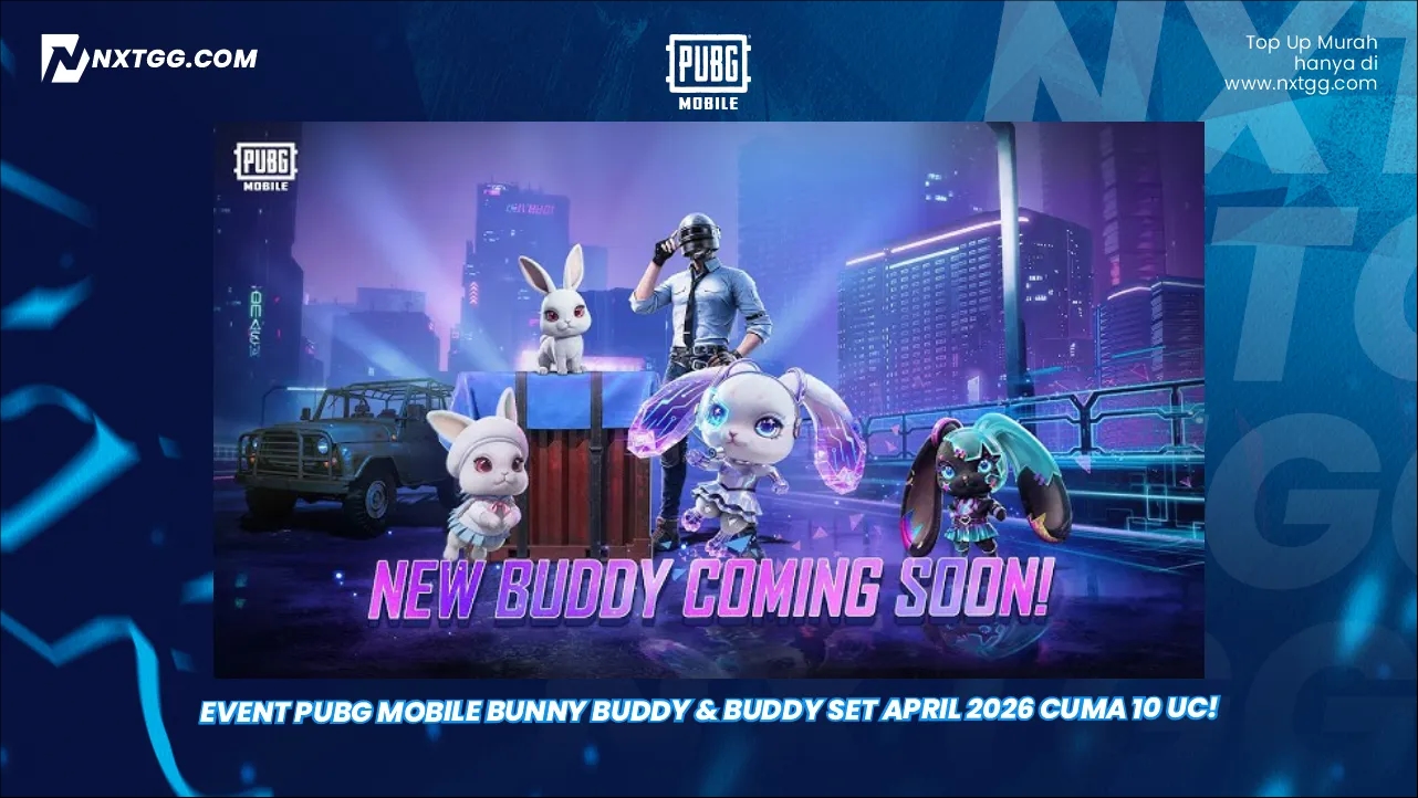 Event PUBG Mobile Bunny Buddy & Buddy Set April 2026 Cuma 10 UC!