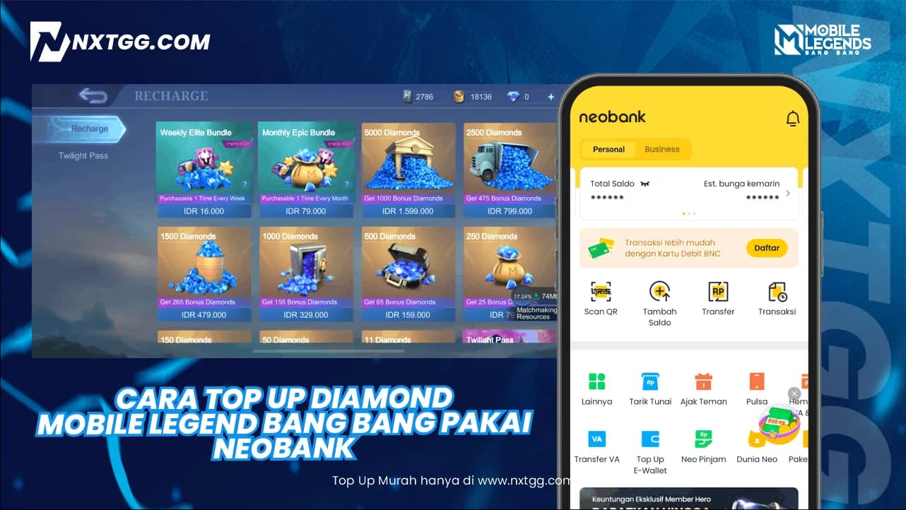 Cara Top Up Diamond Mobile Legend Bang Bang Pakai Neobank - Nxtgg