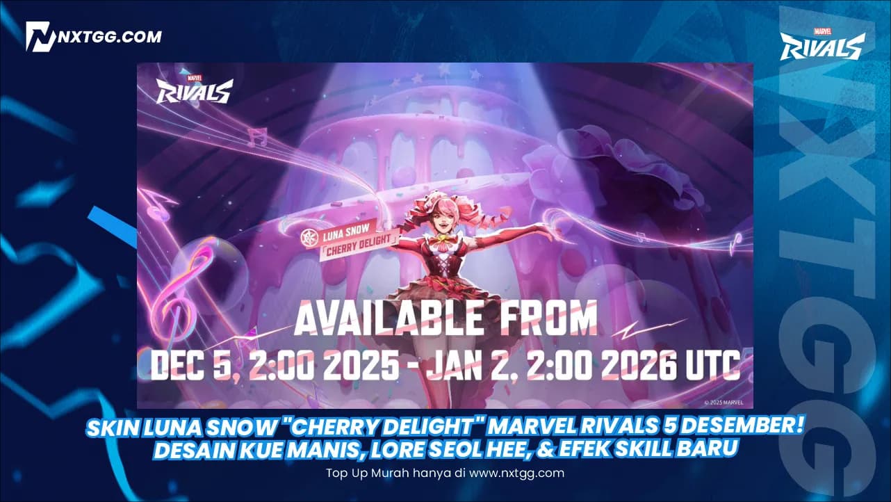 Skin Luna Snow "Cherry Delight" Marvel Rivals 5 Desember! Desain Kue Manis, Lore Seol Hee, & Efek Skill Baru