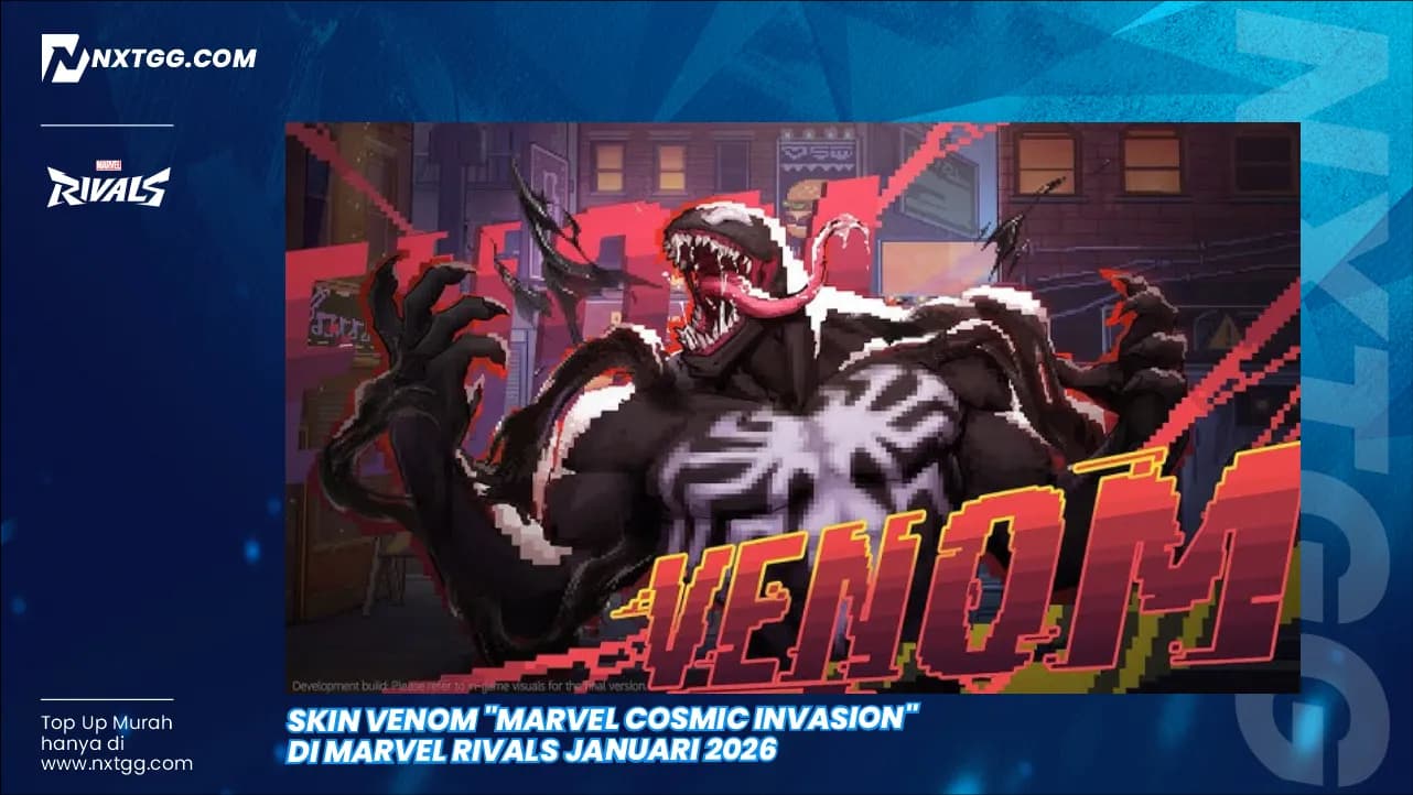Skin Venom "Marvel Cosmic Invasion" di Marvel Rivals Januari 2026